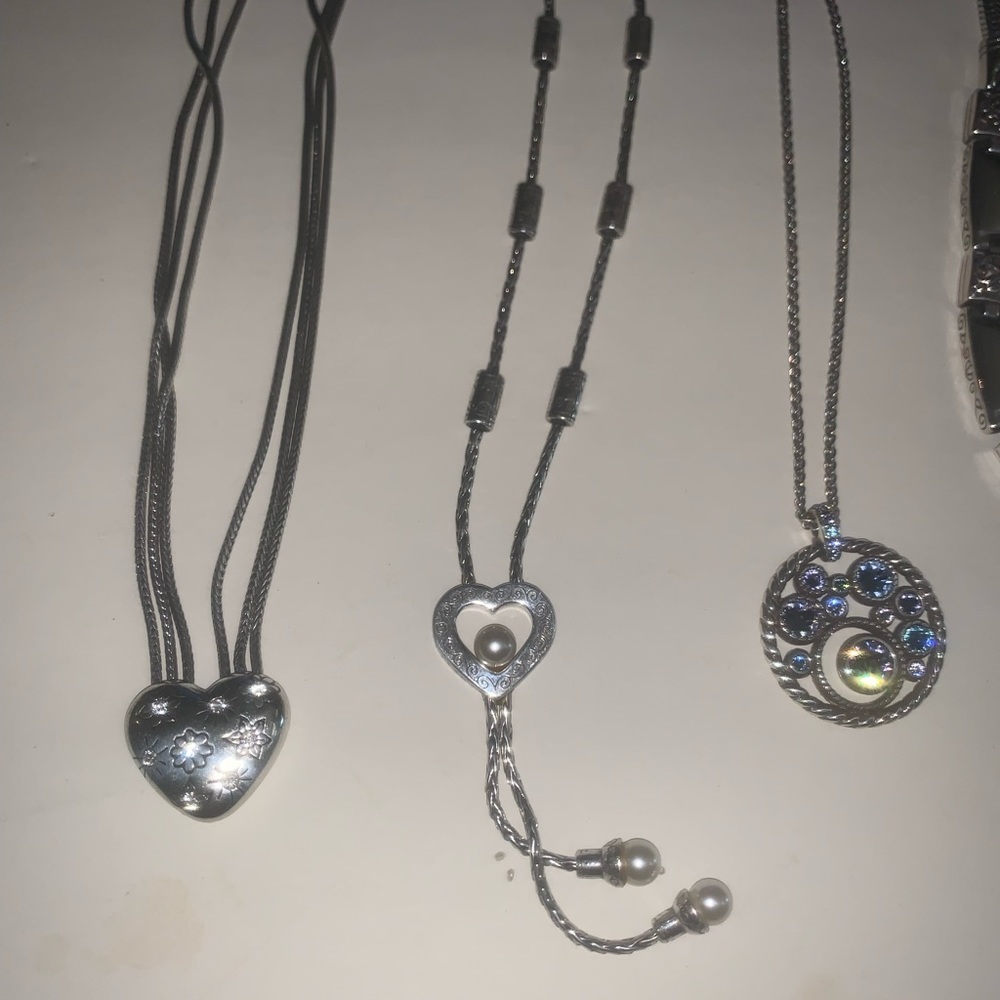 Lot of 4 Brighton adjustable necklaces heart chunky - Picture 2 of 5